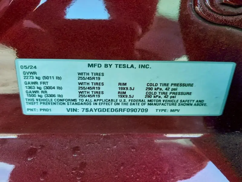 2024 TESLA MODEL Y   