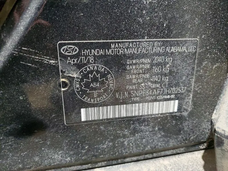 2018 HYUNDAI SONATA SEL  