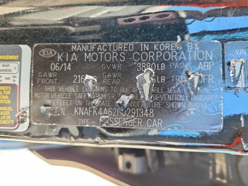 2015 KIA FORTE LX  