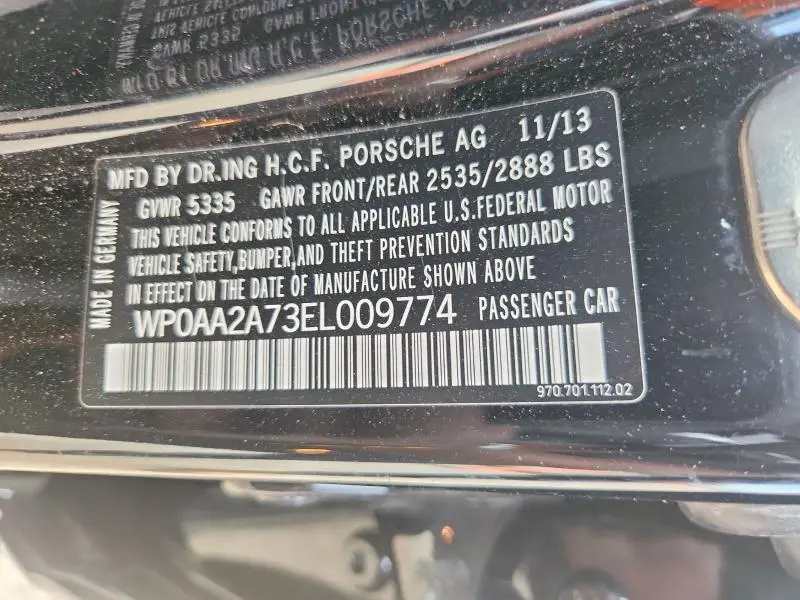2014 PORSCHE PANAMERA 2  