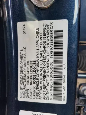 2024 HONDA ACCORD EX  