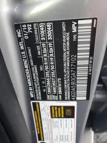 2016 MERCEDES-BENZ GLE 350  