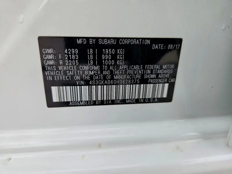 2017 SUBARU IMPREZA PREMIUM  