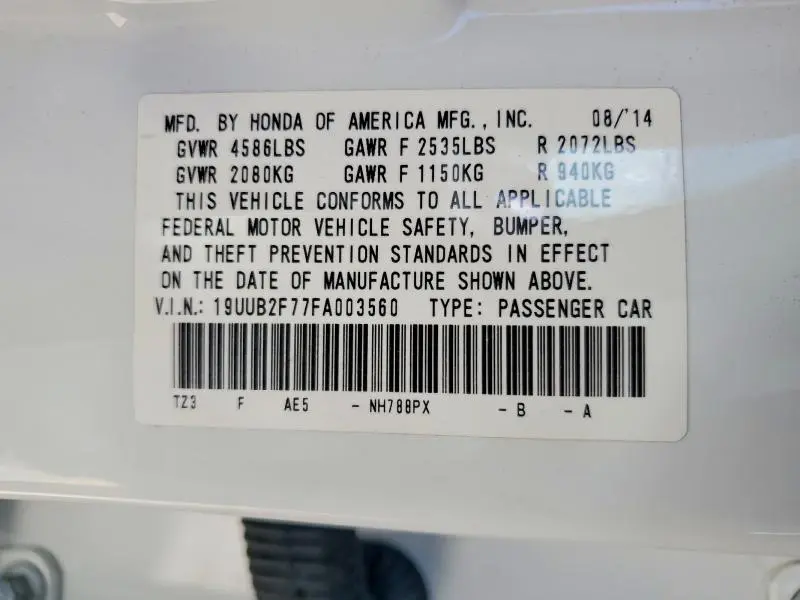 2015 ACURA TLX ADVANCE  