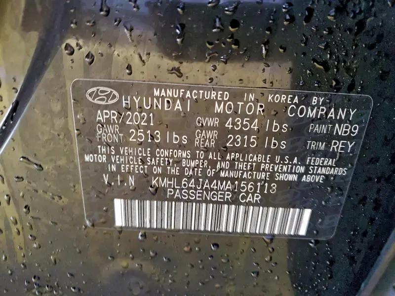 2021 HYUNDAI SONATA SEL  