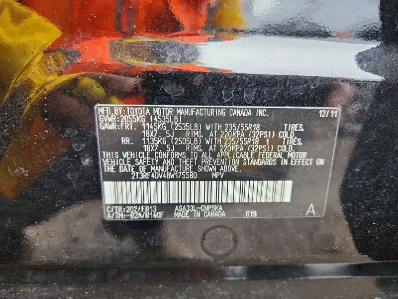 2011 TOYOTA RAV4 SPORT  