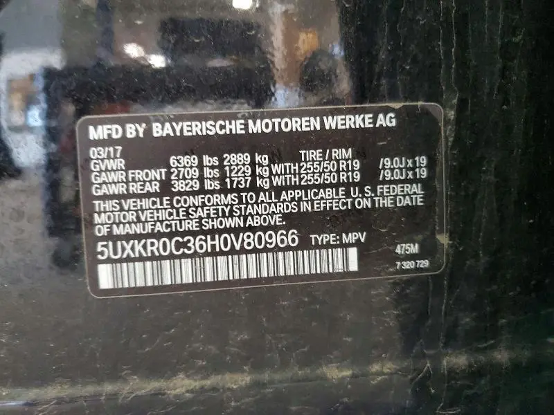 2017 BMW X5 XDRIVE35I  