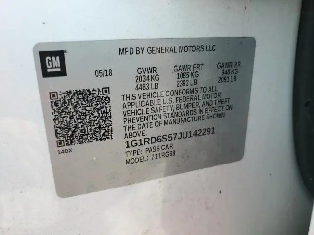 2018 CHEVROLET VOLT PREMIER  