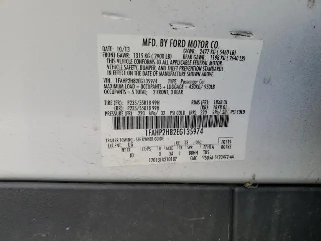2014 FORD TAURUS SEL  