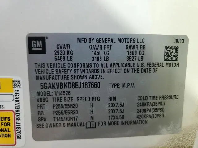 2014 BUICK ENCLAVE   