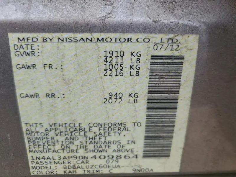 2013 NISSAN ALTIMA 2.5  