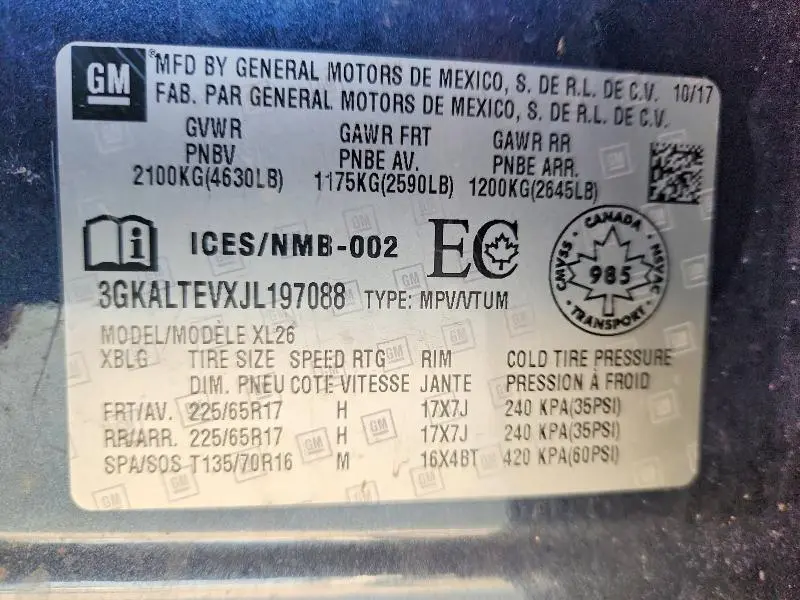 2018 GMC TERRAIN SLE  