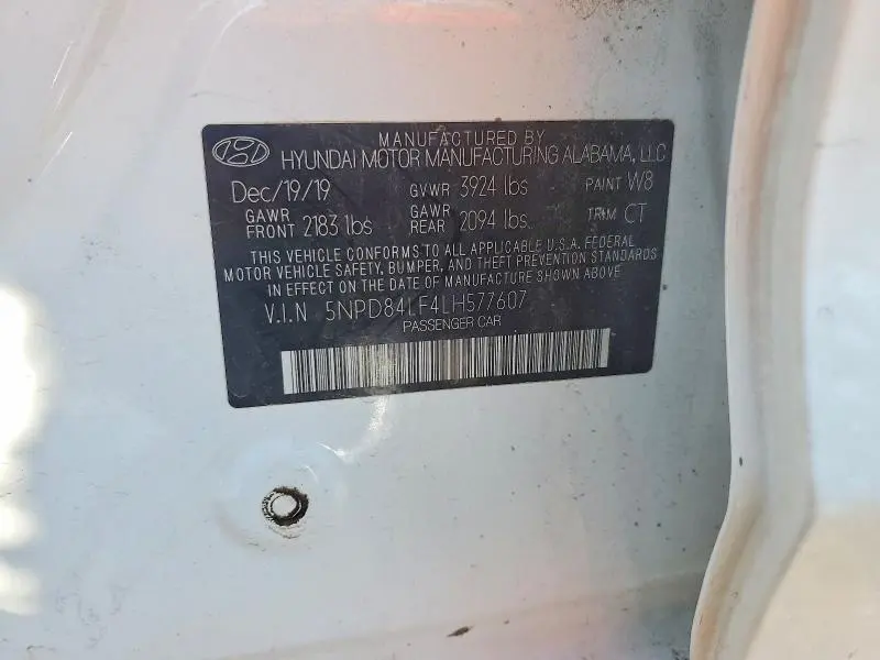 2020 HYUNDAI ELANTRA SEL  