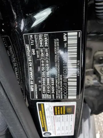 2015 MERCEDES-BENZ GLK 350 4MATIC  