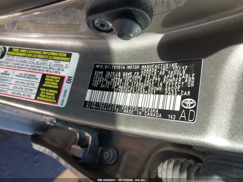 2018 TOYOTA COROLLA SE