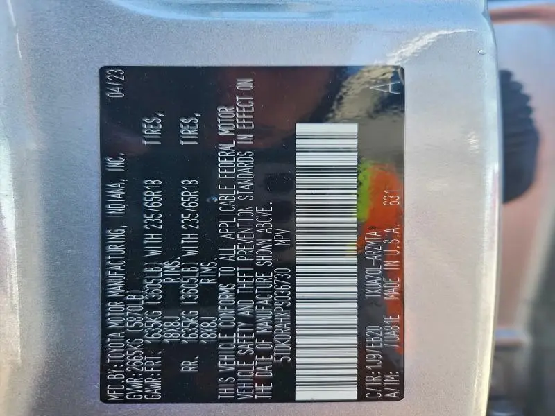 2023 TOYOTA HIGHLANDER L  