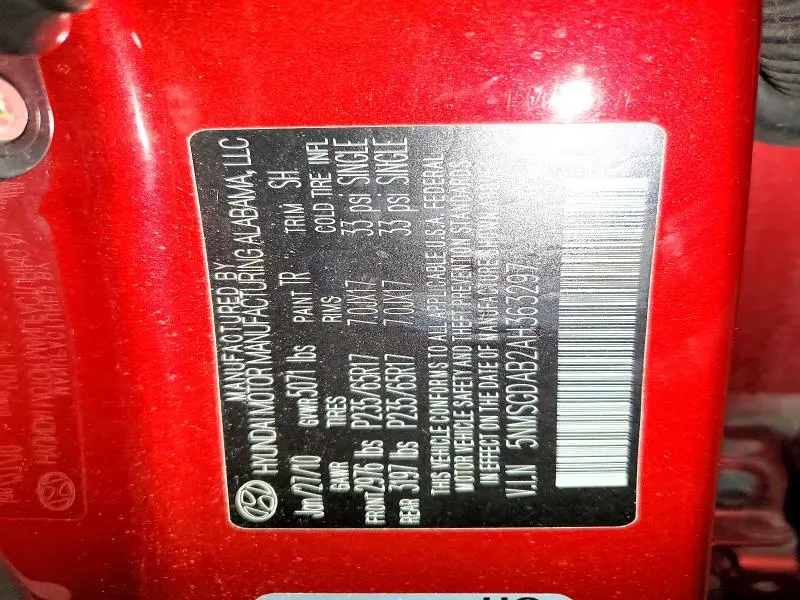 2010 HYUNDAI SANTA FE GLS  