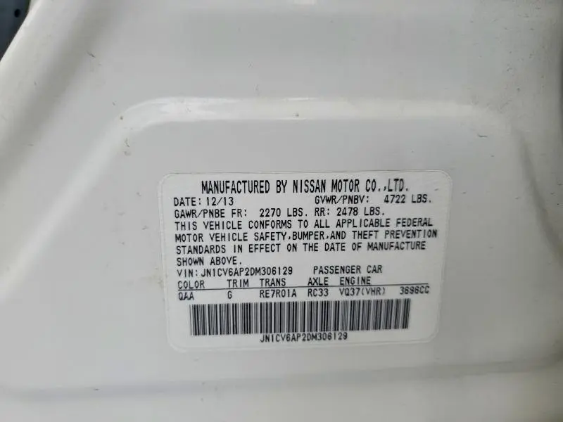 2013 INFINITI G37 JOURNE   