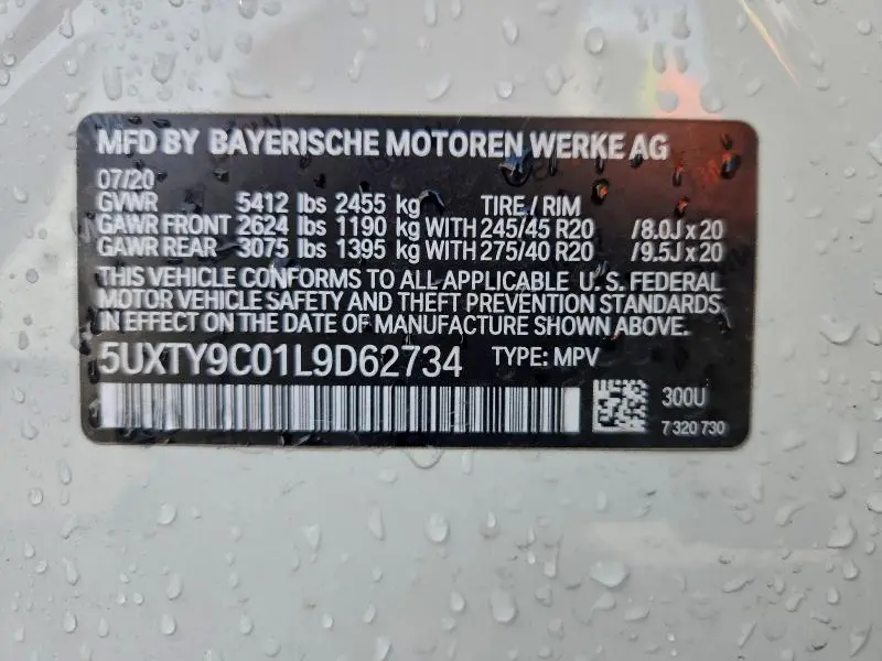 2020 BMW X3 XDRIVEM40I  