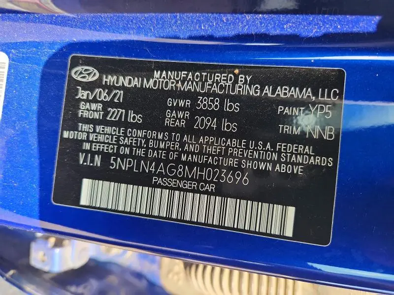 2021 HYUNDAI ELANTRA SEL  