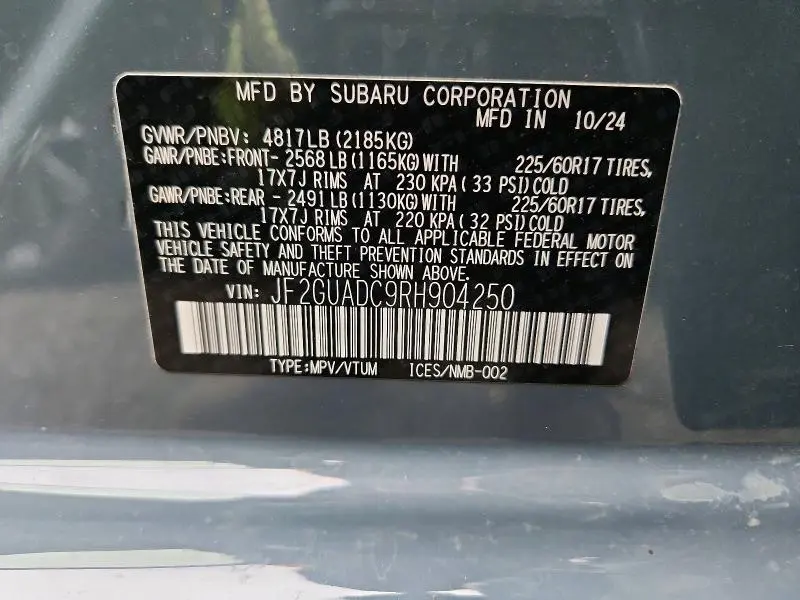 2024 SUBARU CROSSTREK PREMIUM  