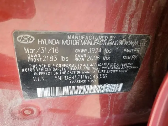 2017 HYUNDAI ELANTRA SE  