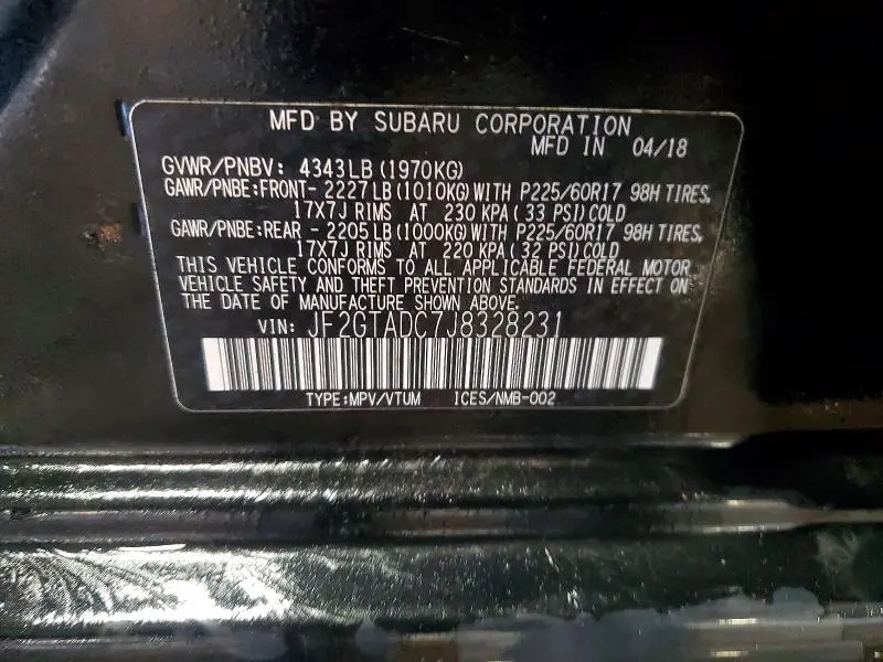 2018 SUBARU CROSSTREK PREMIUM  