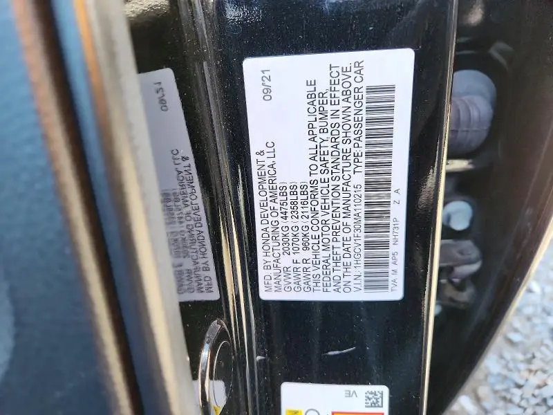 2021 HONDA ACCORD SPORT  