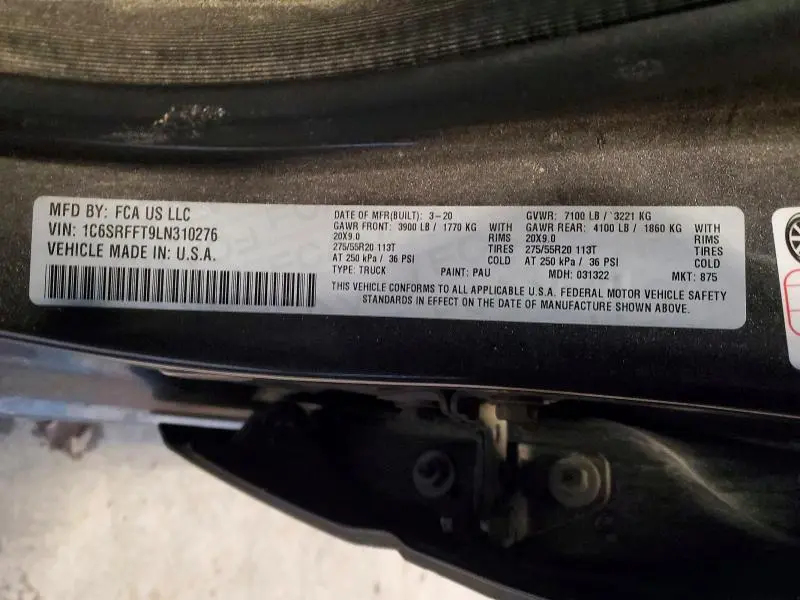 2020 RAM 1500 BIG HORN/LONE STAR  