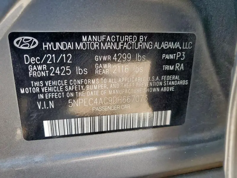 2013 HYUNDAI SONATA SE