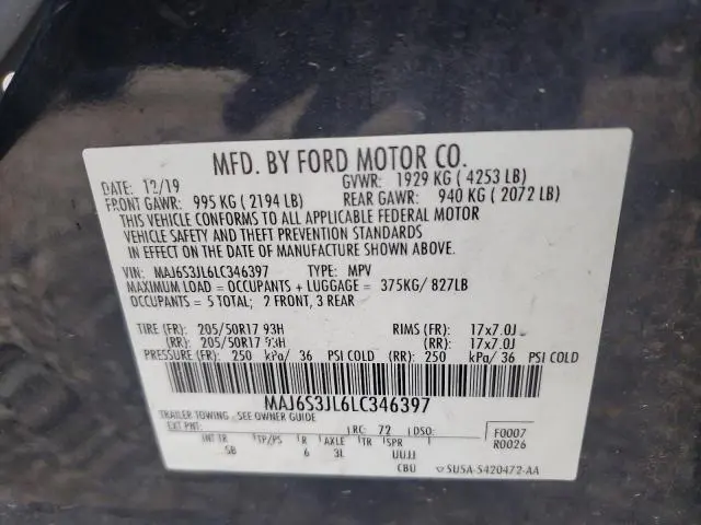 2020 FORD ECOSPORT SES  