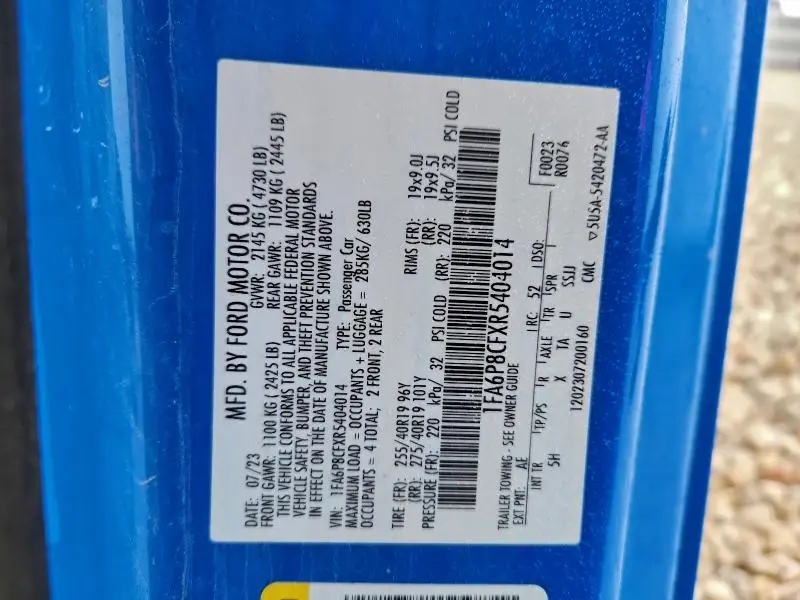 2024 FORD MUSTANG GT  