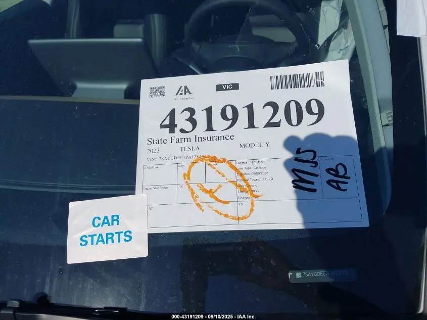 2023 TESLA MODEL Y AWD/LONG RANGE DUAL MOTOR ALL-WHEEL DRIVE