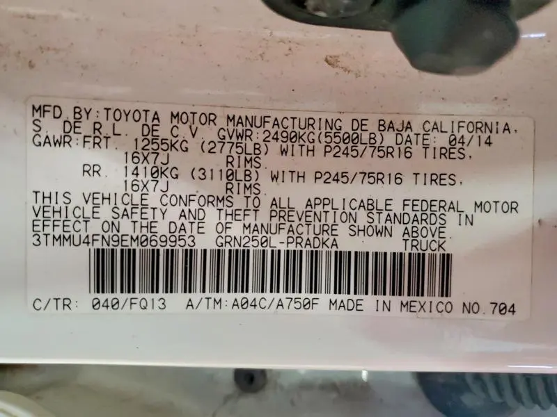 2014 TOYOTA TACOMA V6  