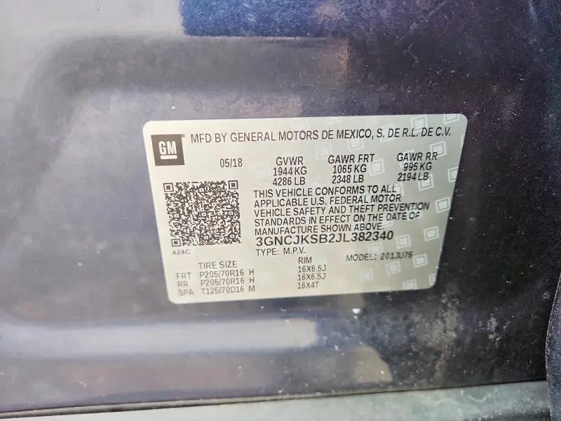 2018 CHEVROLET TRAX LS  