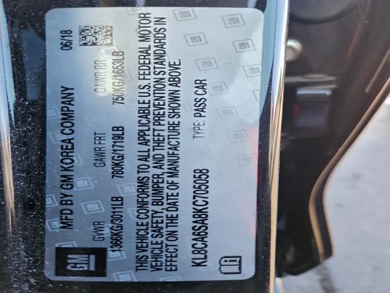 2019 CHEVROLET SPARK LS  