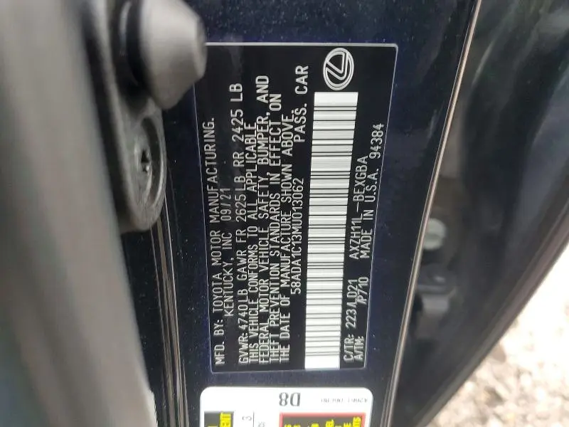 2021 LEXUS ES 300H BASE  