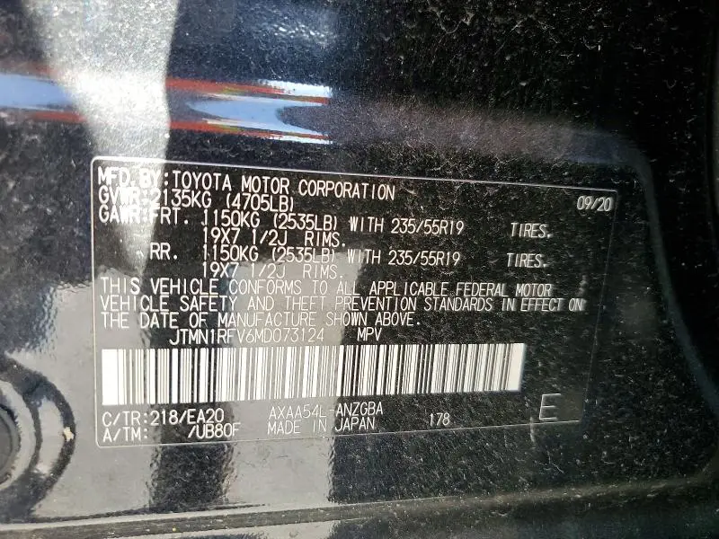 2021 TOYOTA RAV4 LIMITED  