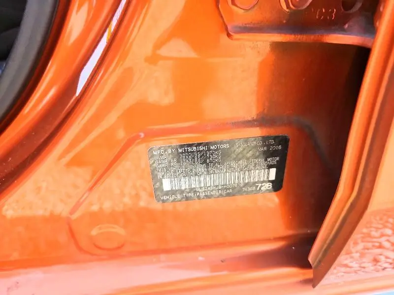 2017 MITSUBISHI MIRAGE ES  