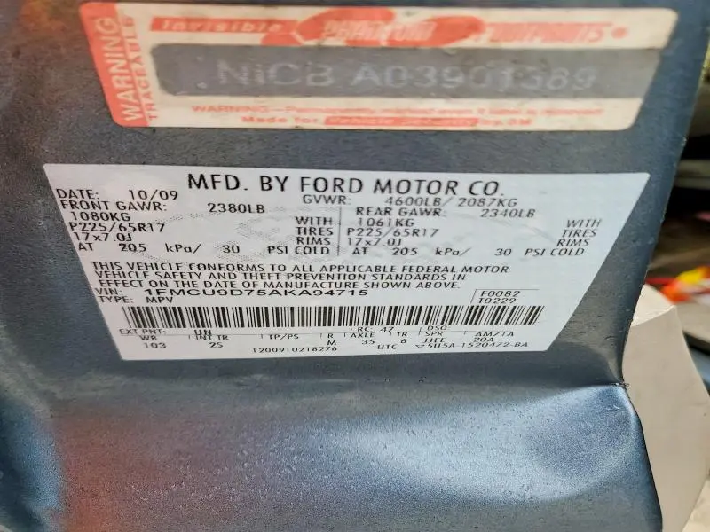 2010 FORD ESCAPE XLT  