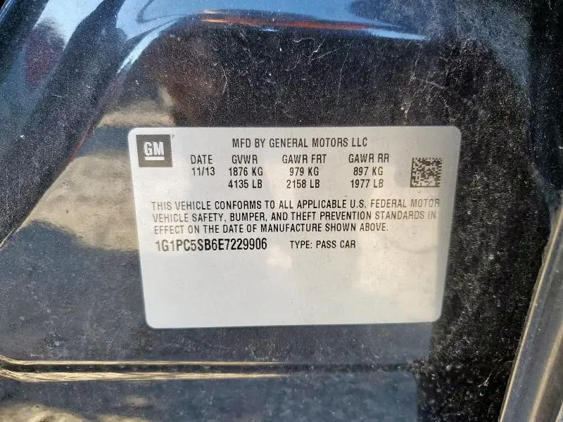 2014 CHEVROLET CRUZE LT  