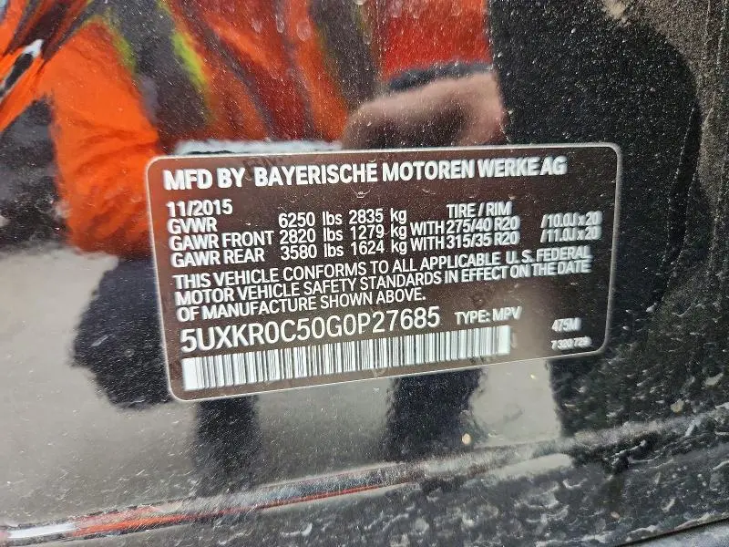 2016 BMW X5 XDRIVE35I  