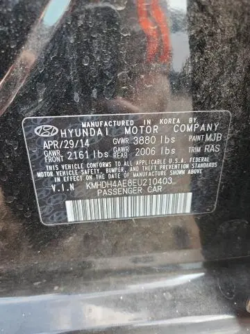 2014 HYUNDAI ELANTRA SE  