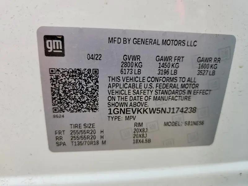 2022 CHEVROLET TRAVERSE PREMIER  