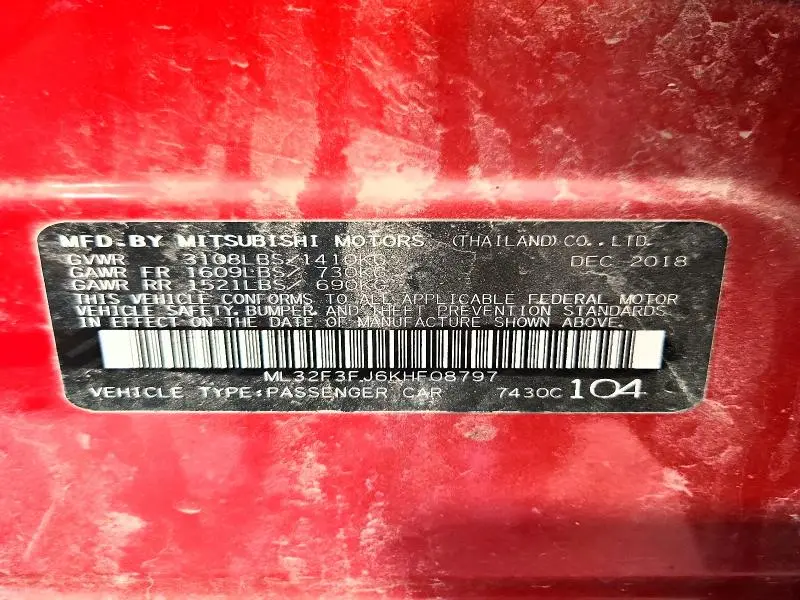 2019 MITSUBISHI MIRAGE G4 ES  