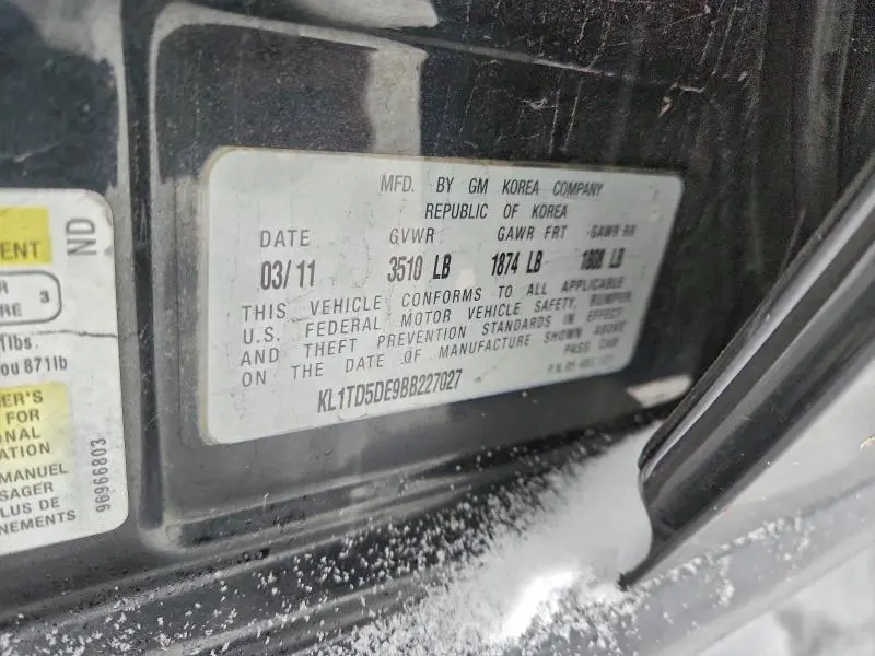 2011 CHEVROLET AVEO LS  