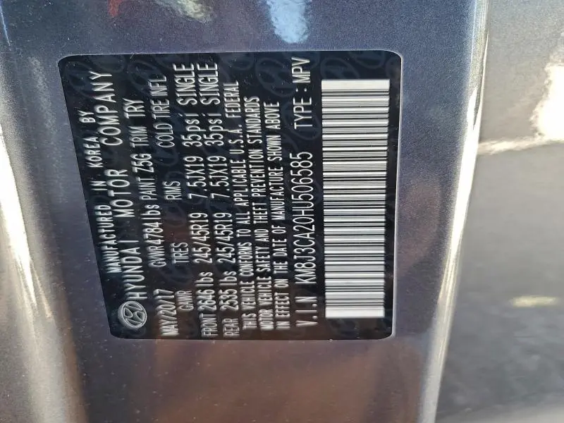 2017 HYUNDAI TUCSON LIMITED  