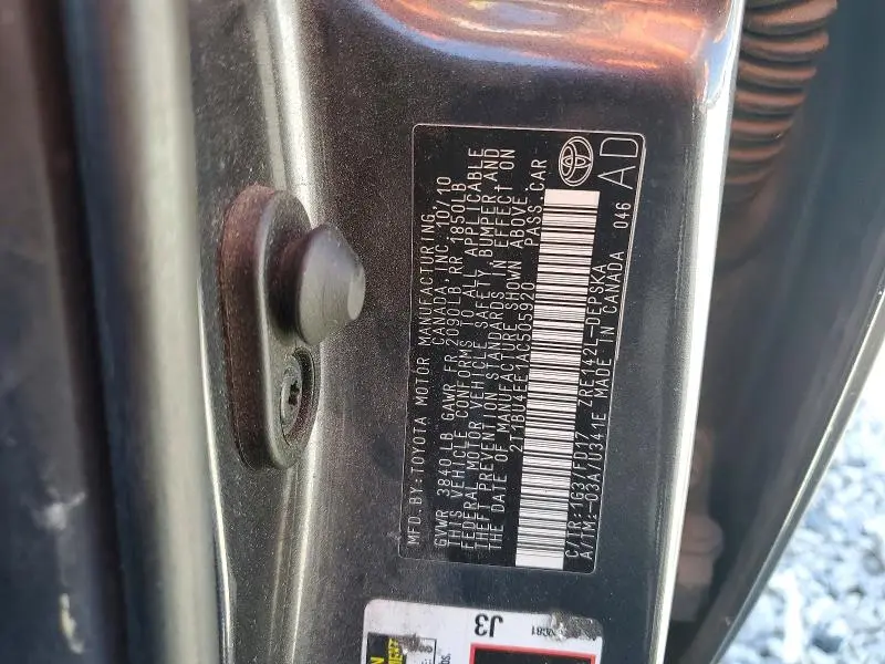 2010 TOYOTA COROLLA S  