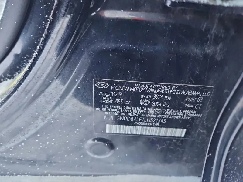 2020 HYUNDAI ELANTRA SEL  