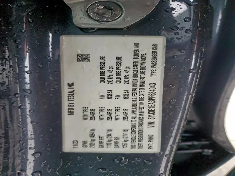 2023 TESLA MODEL 3   
